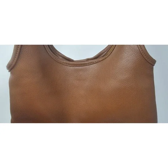 Montana West Slouchy Hobo Bag Hawaiian Brown PU Leather Removable Pouch Soft NEW - Picture 3 of 13